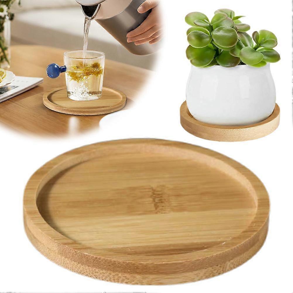 Vintage Bamboo Coaster Round Flower Pot Mat Rectangular Mosaic DIY Puzzle Breakfast Coffee Heat Insulation Mat