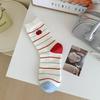 Women's Summer Thin Cartoon Personality Striped Polka Dot Collision Color Sweat Absorbing Breathable Socks