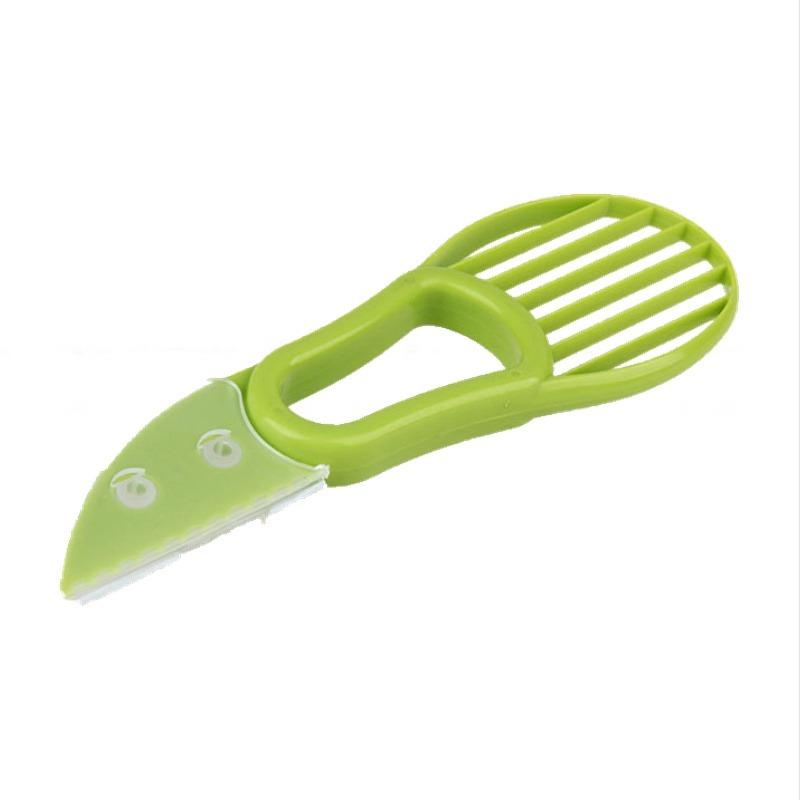 3-in-1 Avocado Slicer Shea Corer Butter Peeler Fruit Cutter Pulp Separator Plastic Knife Kitchen Vegetable Tools
