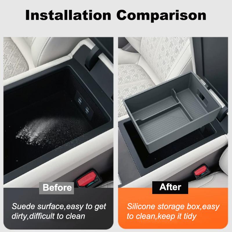 For ZEEKR 7X 2026 Center Console Silicone Armrest Storage Box Interior Styling Modified Accessories