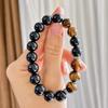 Natural Black Agate Boutique Tiger'S Eye Stone Design Sense Basic Commuter Bracelet Bracelet