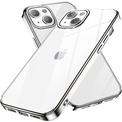 Hülle - PROSHOP® - für iPhone 13 mini - Weiches Silikon - Chromumrandung - Ultradünn
