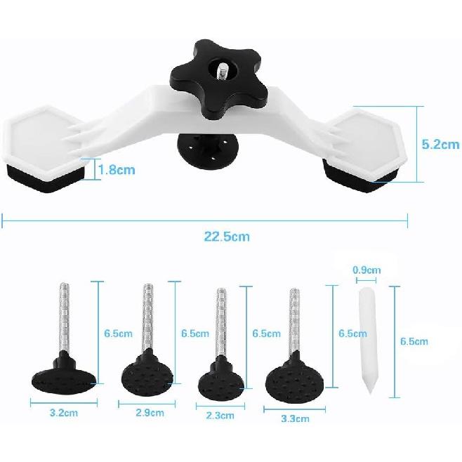 Qiilu Auto Body Dent Removal Tools Kit, Dent Repair Kits Dent Puller Bridge Dent Removal Tools, Puller & Glue Pulling Tabs