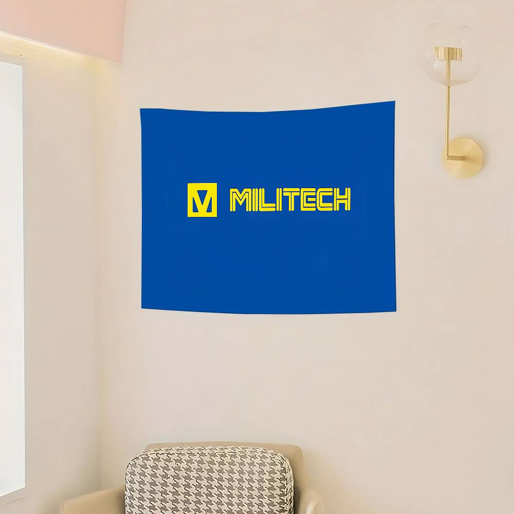 Militech Logo Flags Room Decor Outdoor Decors Personalized Items Flags For Bedrooms Home Funny