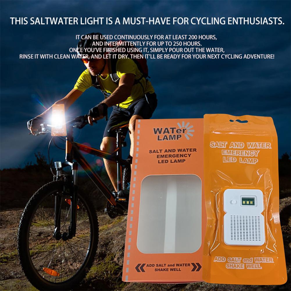 Salt Water Emergency LED Lamp 50LM Portable Camping Emergency Lamp Waterproof Reusable Travel Supplies for Car Outdoor Beach