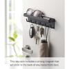 Yamazaki Home Magnetic Key Rack with Tray Steel One Size Black