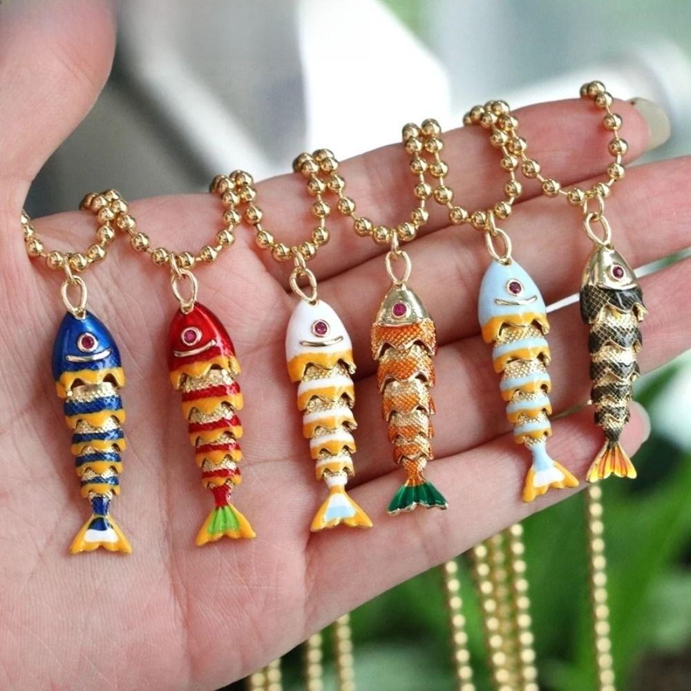 Goldfish Nylon Rope Necklace Ethnic Style Ocean Series  Necklace  Decoration