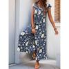 Casual Jumpsuits Retro Floral Print Loose Jumpsuits