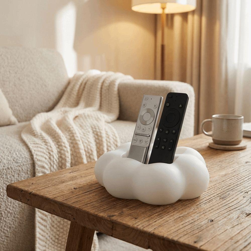 Eco-Friendly Desktop Storage Box 2 Grids Pen Organizer Stand Remote Control Holder Media Equipment