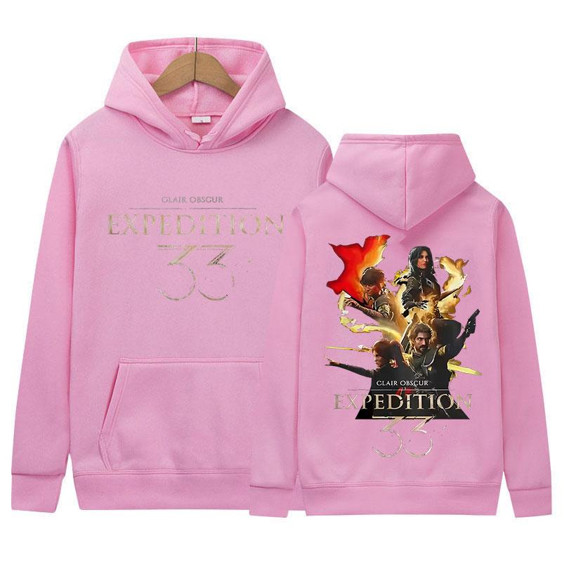 Clair Obscur Expédition 33 Print Hoody Unisex Fashion High Quality Fleece Pullover Sweatshirt Retro Oversized Long Sleeve Hoodie