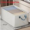 Home Storage Organizer With Foldable Fabric Bin For Clothing And Accessories