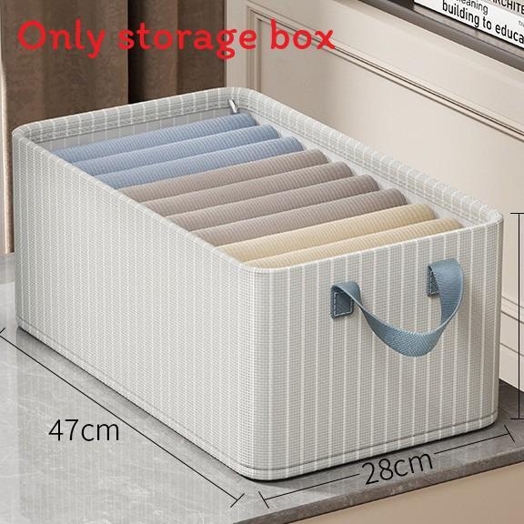 Home Storage Organizer With Foldable Fabric Bin For Clothing And Accessories