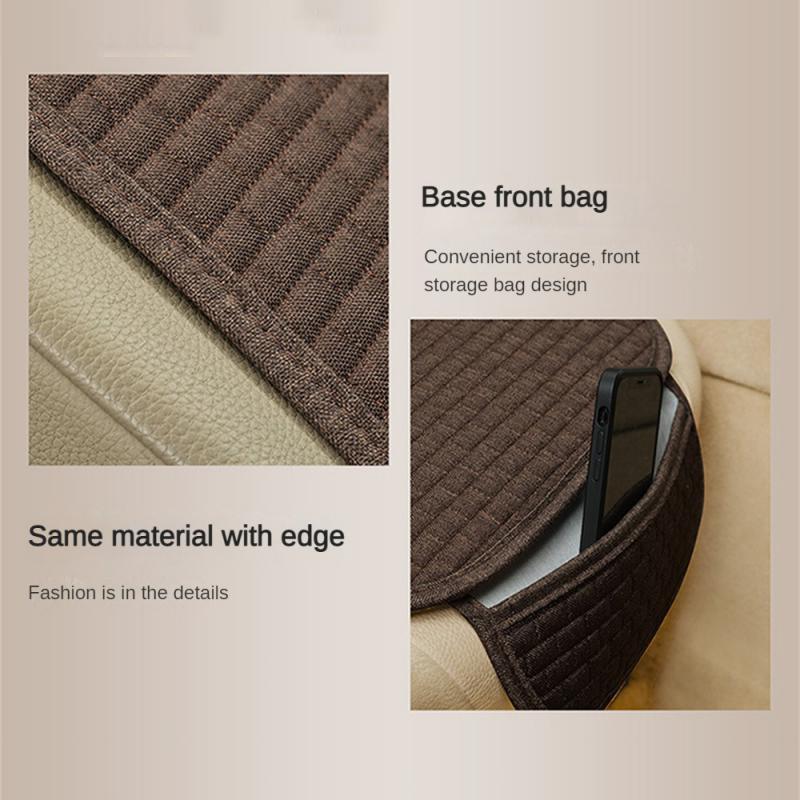 1/2pcs Universal Car Seat Cover Linen Fabric  Non-slip Ventilation Breathable Comfortable Seat Protector Cushion Car Accessories