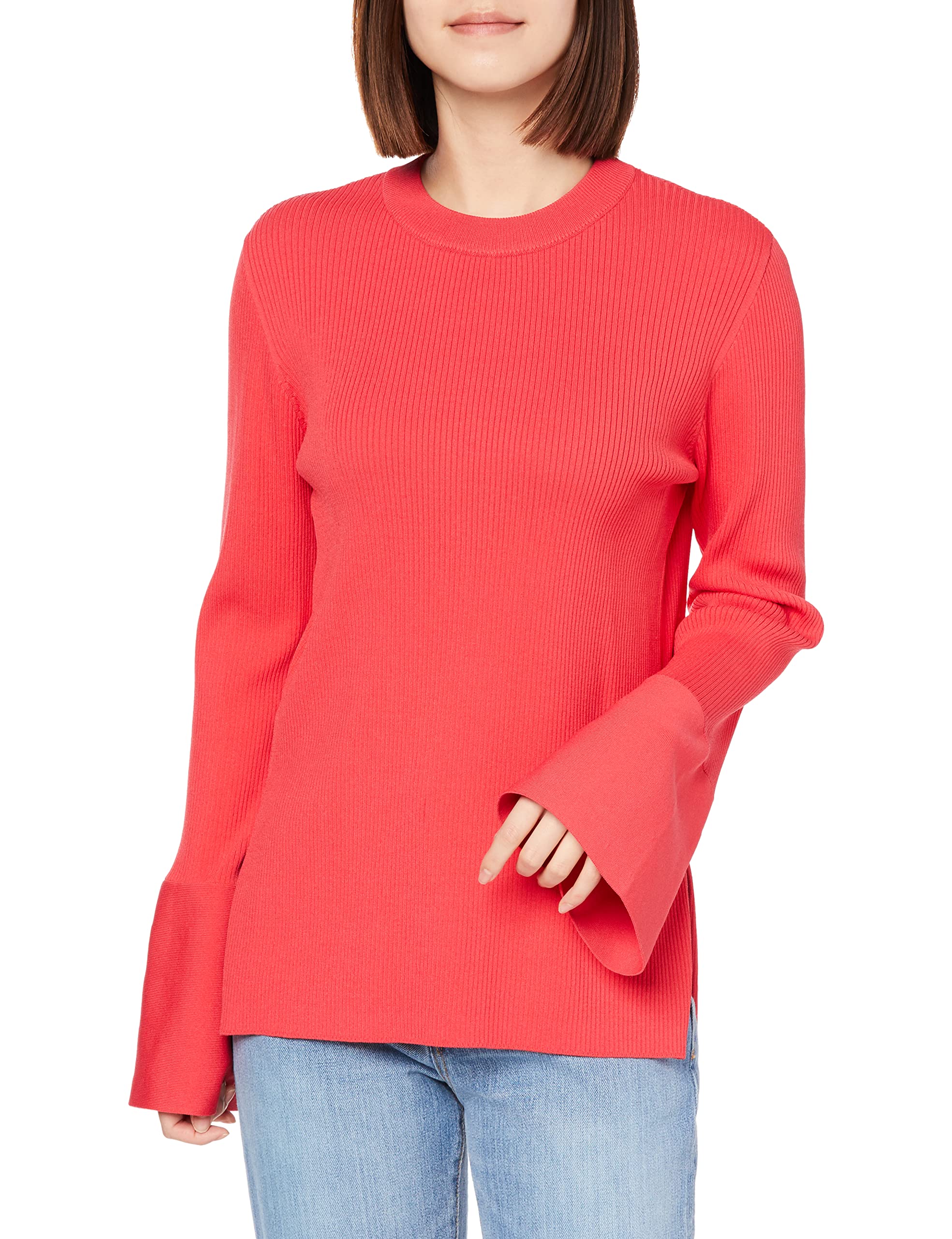 Mira Owen Cuff Design Rib Knit Pullover 09WNT231026 RED 0 Women s 6980₽
