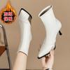 Pointed short boots women's new super fire autumn and winter women's boots thin heels thin boots high heels short boots fashion boots