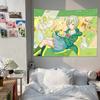 VIKAMA Niedliches Cartoon Wandbehang Schlafzimmer Ästhetische Wanddekoration Anime Wohnheim Hintergrund Banner Pastell Wandkunst