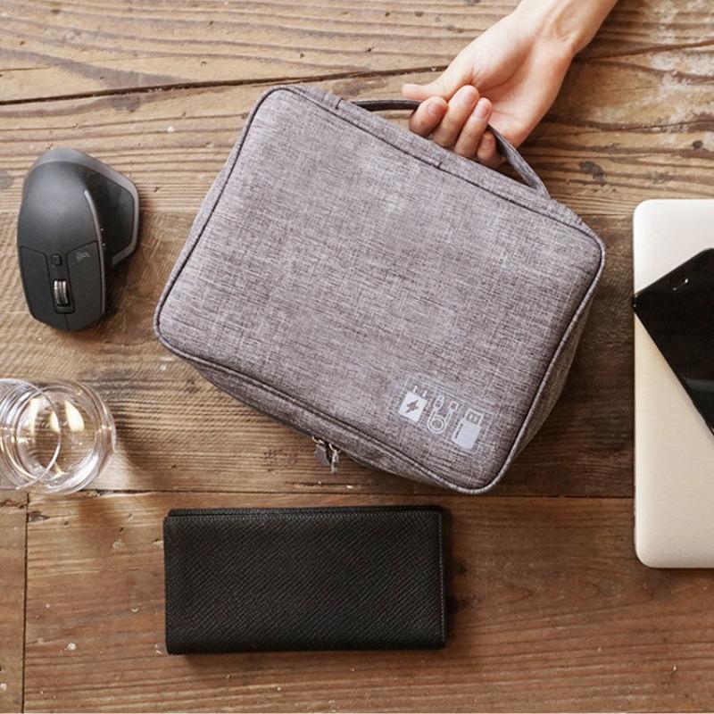 Torba do przechowywania kabli danych, torba do przechowywania power banku, etui na słuchawki cyfrowe pudełko do przechowywania, wielofunkcyjna torba podróżna z tkaniny Oxford