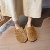 Fashion and lightweight suede thick-soled fluffy slippers women's shoes 2025 new winter wear high-heeled warm bag head slippers