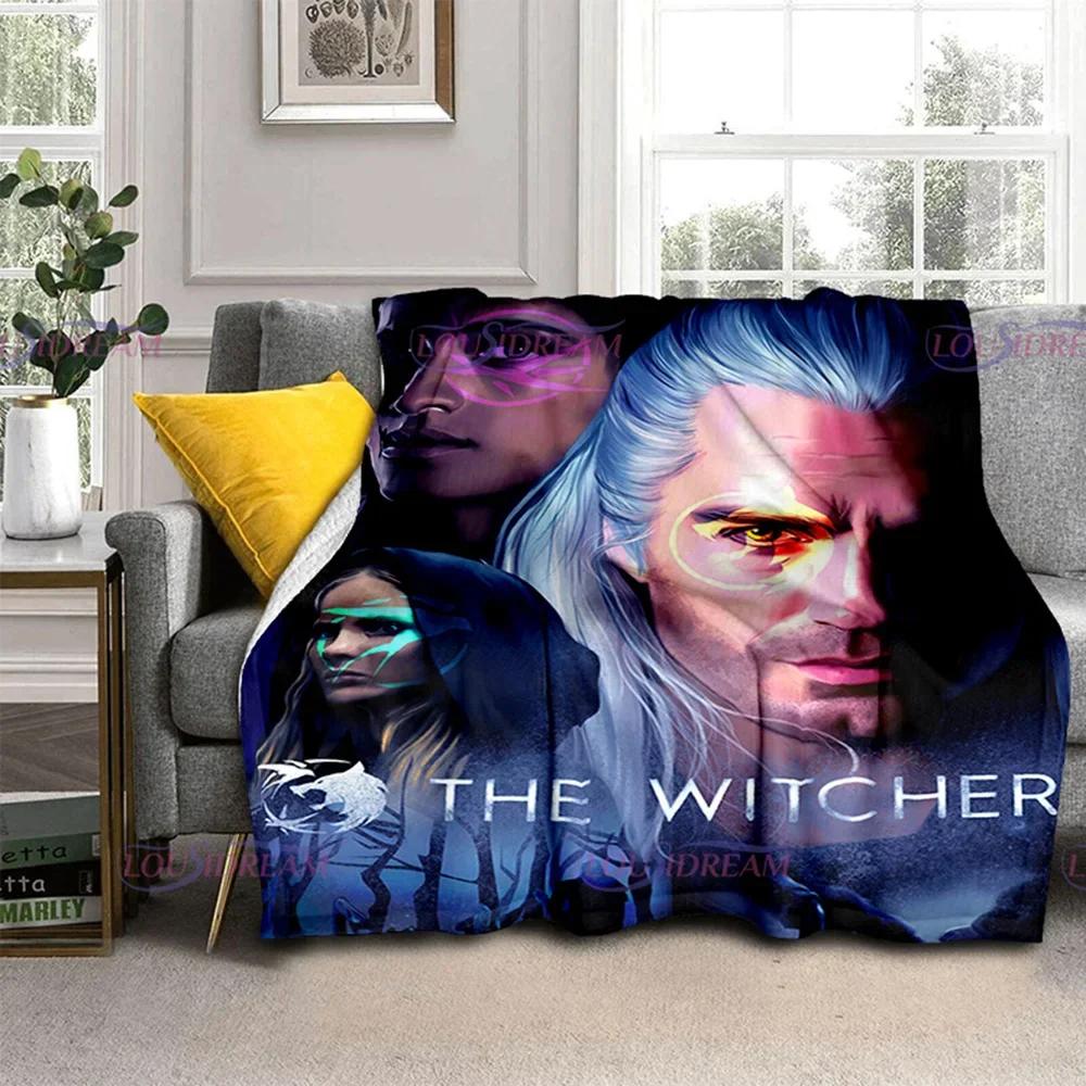 Coperta con Stampa 3D di Lupo Gioco W-Witcher Coperte da Divano per Letti Morbida Calda Coperta Plaid Lupi che Corrono Coperta da Lancio Coperta in Flanella