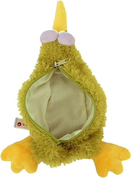 Animal Pen Case Pencil Case Pen Pouch Stuffed Toy Cosmetic Pouch Cosmetic Pouch Accessory Case Figure Pouch Bird Billy Set (Fudebag, Pencil)