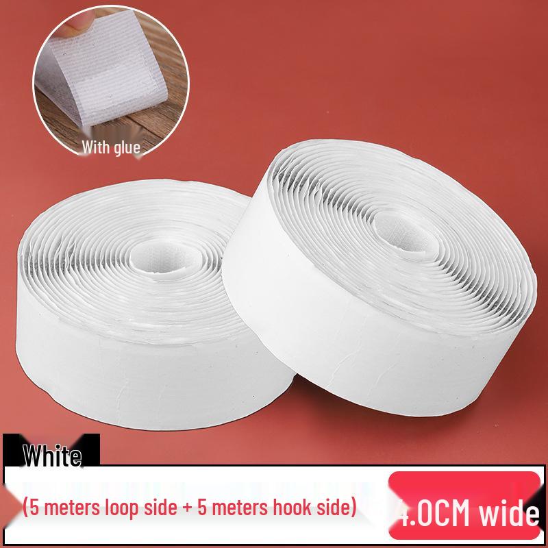 25 m dubbelsidig kardborreband - Självhäftande för gardiner, myggnät och bilmattor