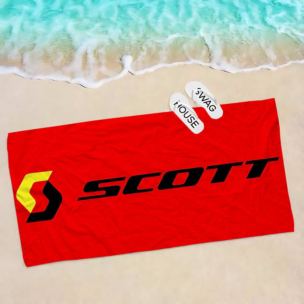 Asciugamano da Spiaggia in Microfibra con Logo S-Scott Bike Assorbente Asciugatura Rapida Morbido per Yoga Nuoto Resort Escursionismo