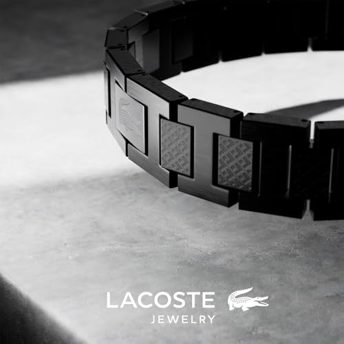 Pánský náramek Lacoste Kolekce METROPOLE Černá Nerezová ocel Vzor Petit-Piqué 2040119