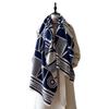 Autumn And Winter Trend Black And White Imitation Cashmere Scarf Printed Outer Shawl Women'S Personality Niche Big-Name Scarf Women