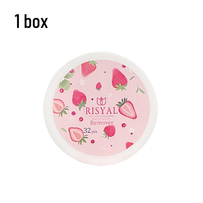 Fruit Scented Disposable Nail Polish Remover Wipes - 32 Count, Gentle on Natural Nails