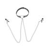 Woman Nipple Clamp Collar Leash  Bondage Sex Toy Set Sexy Chocker Chain Bra Clip Set Adjustable Punk Piercing Jewelry