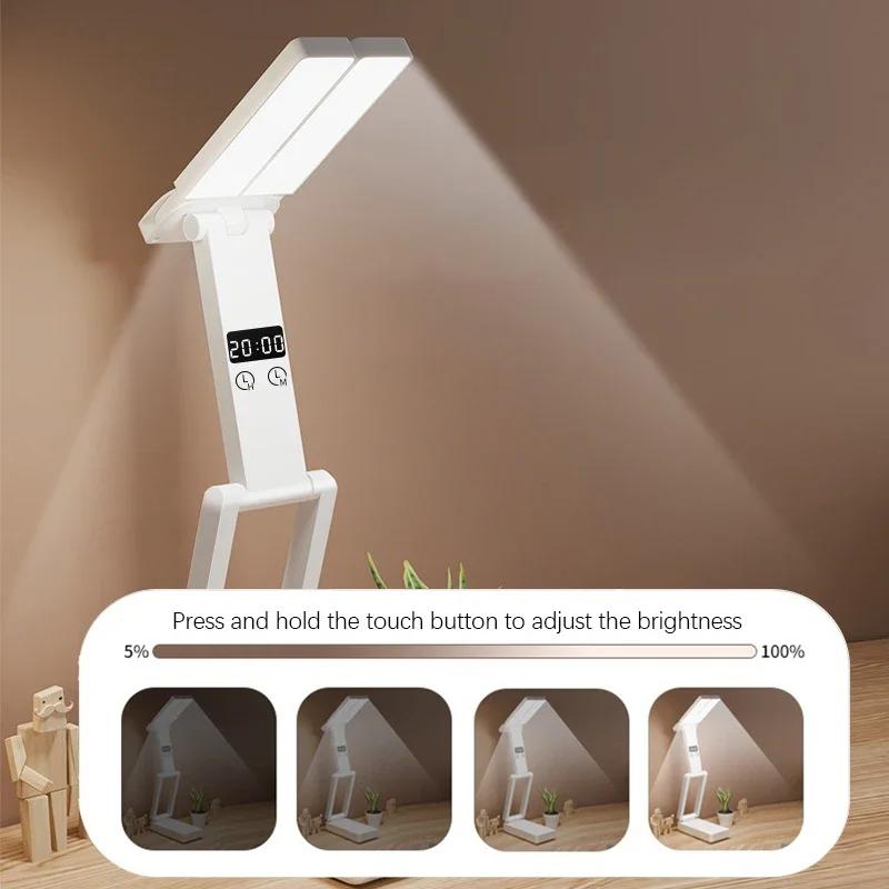 LED Table Lamp Portable Foldable  With USB Charging Type Fold Studing Lamp Energy Saving Rechargeable for Room LED Reading Light