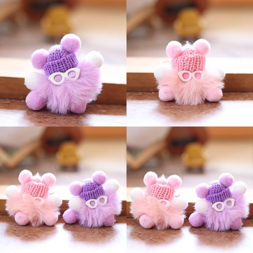 Soot Ball Plush Keychain Super Soft Stuffed Animal Toy For Girls Kids Backpack Charm Decor