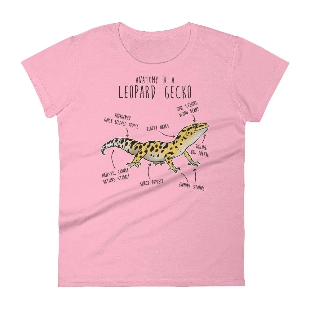Leopard Gecko Shirt Men Tshirt, Pet Reptile Lover Gift, Funny Lizard T-Shirt, Cute Gecko Tee, Anatomy Herpetologist Animal Tee