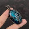 Neon Flash Labradorite Pendant Copper Wire Wrapped Pendant Tree Of Life Jewelry Handmade Gemstone Pendant Copper Wire Wrap Jewelry For Gift