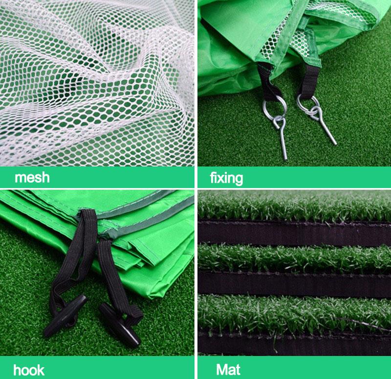 Golf Übungsnetz Indoor 2M Oxford-Stoff Golf Übungszelt Outdoor Garten Rasen Tragbare Golf Trainingsausrüstung Zubehör