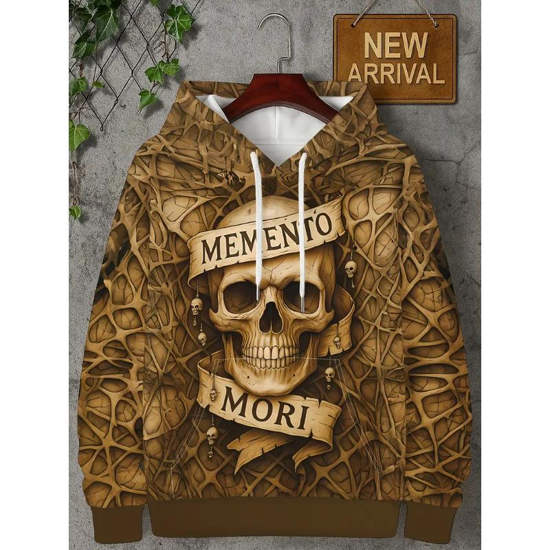 New Funny Skull Graphic 3D Print Hoodies For Man Hoody Oversized Hooded Sweatshirts Harajuku Tracksuits Pullover Tops Clothing