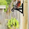 Decorative Iron Owl Themed Wall Mounted Hook Plant Hangers Bracket For Flower Pots Bird Feeder Wind Chime And Lanterns