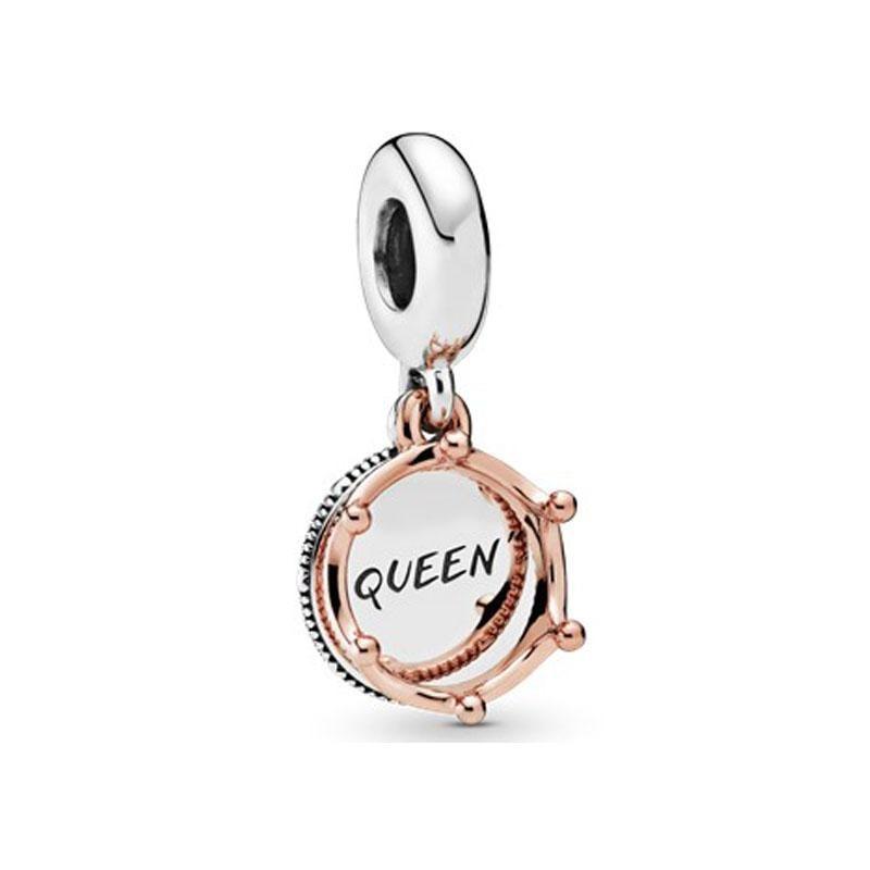 Fine Copper And Rose Gold Plated Sun Crown Pendat Fit Original Bracelet Trinket Necklace Jewelry Sunflower Charms