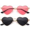 Fashion Women's Metal Heart Shaped Sunglasses Gradient Outdoor Goggles Female Eyewear UV400 Shades Metal Women Girls Sunglasses