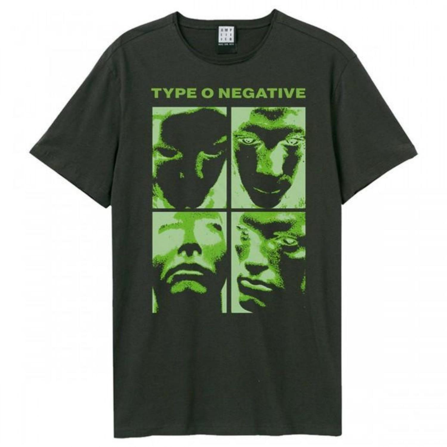 Amplified Unisex Adult Warped Faces Type O Negative T-Shirt S