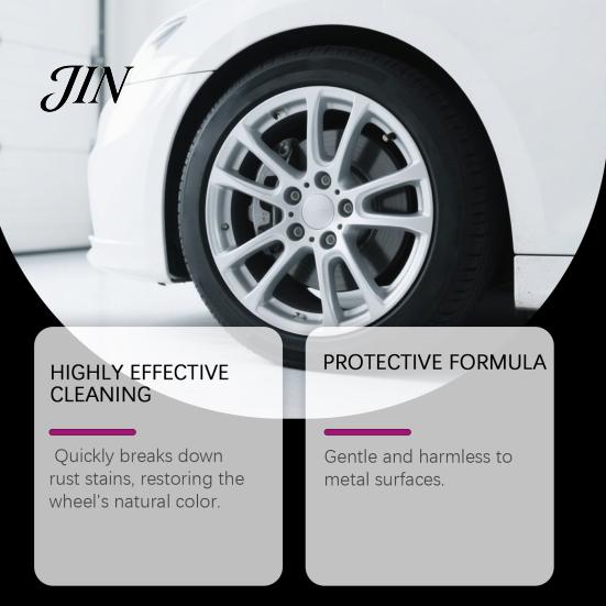 Industrial Dust Cleaner Car Wheel Rust Remover Spray for Rims, 120ml Metal Iron Particle Cars with Color Reaction,PH Neutral Non-Acid, Restores Shine,