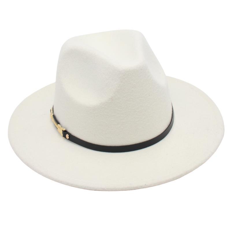 Fotografie Zylinder Gürtelschnalle Jazzhut Herren und Damen Filzhut Plüschhut Fedora Hut Metall