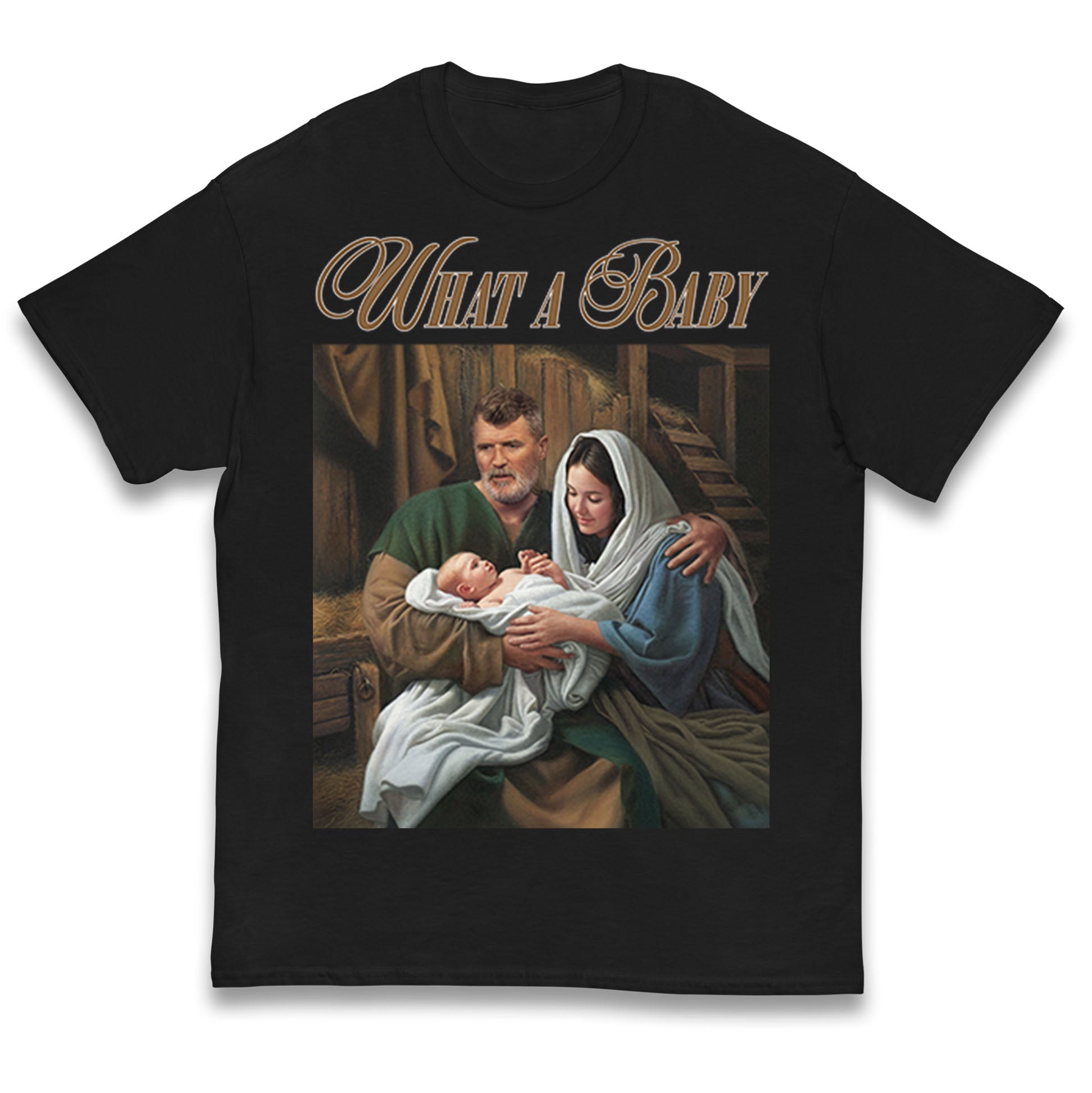 Roy Keane What A Baby Christmas Kids T Shirt 130