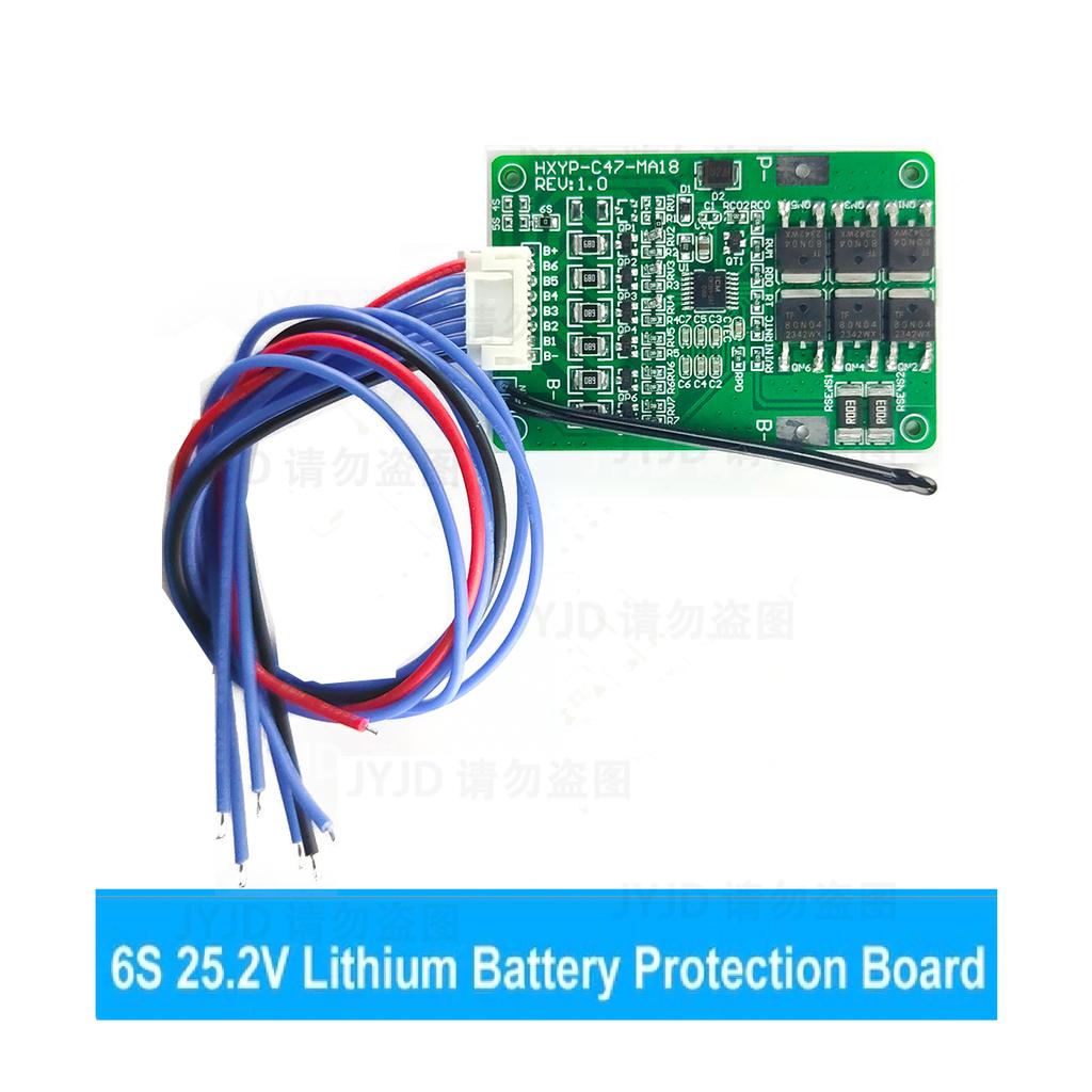 4S/5S/6S/7S BMS 16.8V 21V 20A 18650 Li-ion Lmo Ternary Lithium Battery Charger Protection Board Balance And Temperature Protect