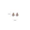 White Shell Flower Imitation Pearl Stud Earrings for Women Ball Double Side Elegant Earrings Set Exquisite Vintage Fashion Jewelry