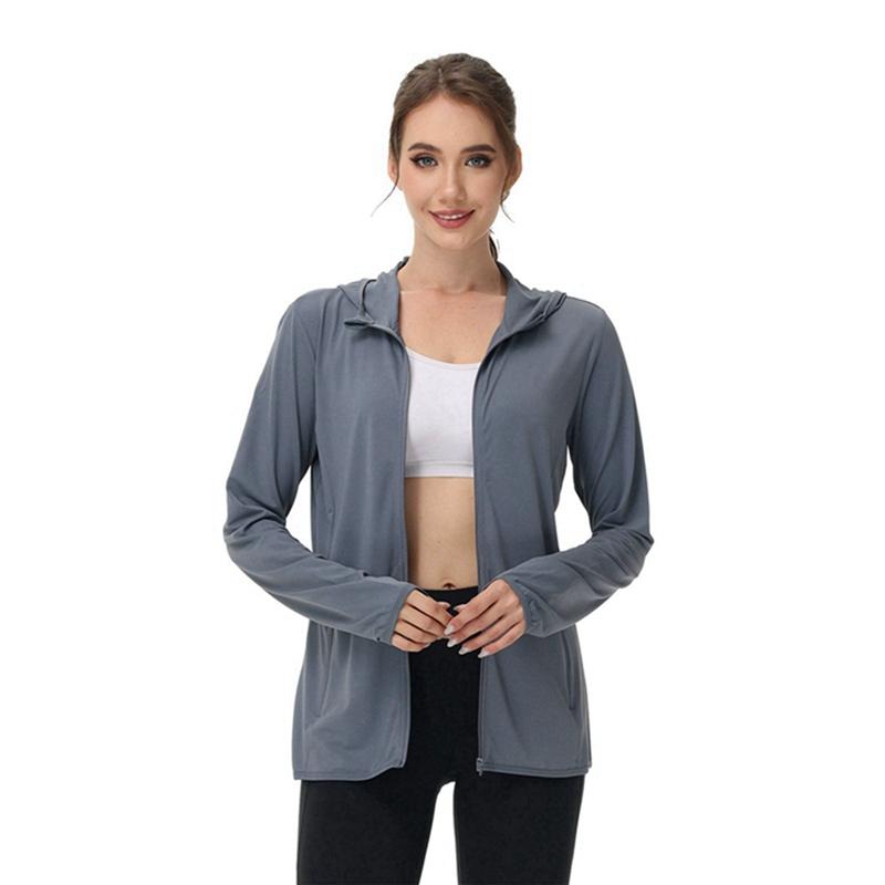 

Летний женский кардиган с капюшоном и защитой от солнца UPF50+, солнцезащитное пальто большого размера с длинным рукавом, легкая куртка XS