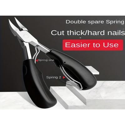 Professional Precision Nail Clippers for Thick & Ingrown Toenails Stainless Steel Cutters with Dead Skin Remover, Ergonomic Design