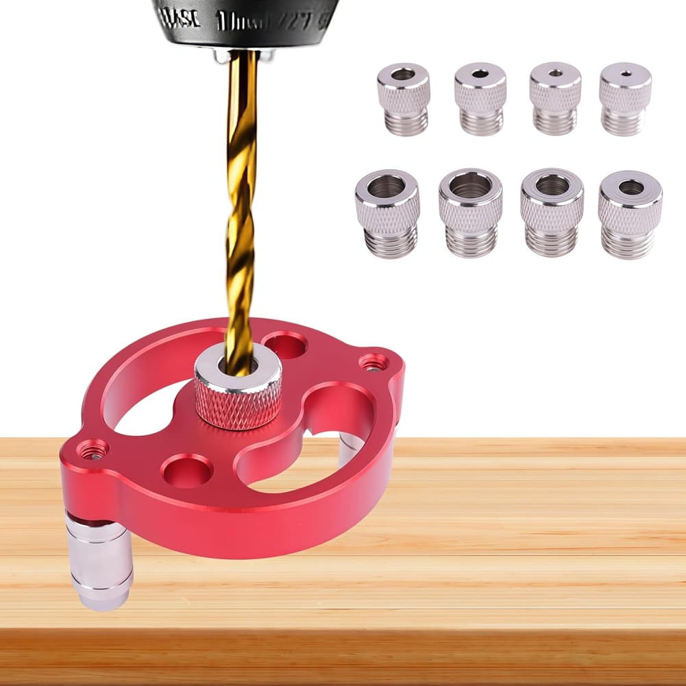 DIY Woodworking 3mm-10mm Drill Alignment Jig Woodworking Drill Bushing Kit Anodized Aluminum Precision Center Lines