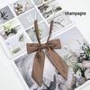 JK Ribbed Solid Color Long Handle Lapel Flower School Uniform Sailor Suit Bow Tie