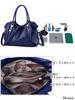 Elegante Schultertasche für Erwachsene oder aus Kunstleder marineblau [Monoa], Design, Hand-Schulterriemen, 2-Wege, Tasche, Damenmode, n1408,
